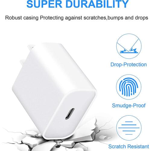 PD 20W fast charging USB C charger EU/UK/US/AU plug for iPhone 12 Pro MAX/12/11/Xs/X PD charger for iPad air portable port