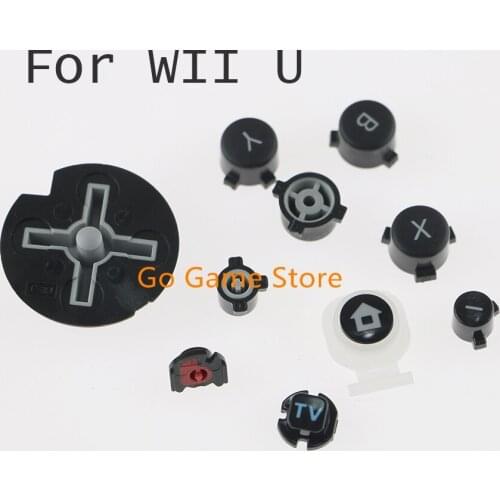 1set For Wii U WIIU GamePad Controller full buttons original Black Plastic Power ON OFF Button & Home + ABXY Button D-Pad