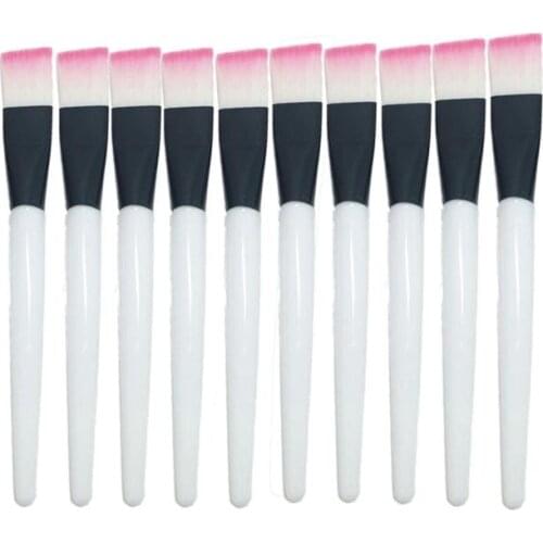 10PCS Makeup Mask Brush Cosmetic Skin Care Soft Synthetic Fiber Face Mask Brushes Kit Girls Beauty Makeup Tools Maquillaje