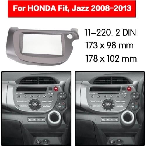 2 Din Radio Fascia for HONDA Fit Jazz 2008-2013 Right Wheel Radio DVD Stereo CD Panel Dash Mount 11-220