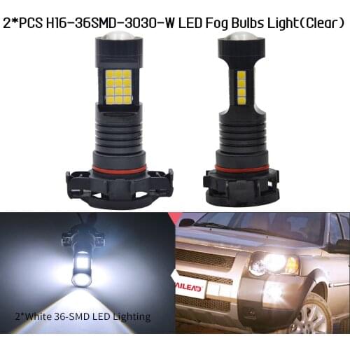 2Pcs H8/H11 15SMD Cool White LED Fog Light Bulbs Car DRL Driving Lamp Clear Lens Fit All Cars