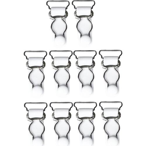 20/set White Black Women Garter Belt Straps Grips Removable Suspender Hooks