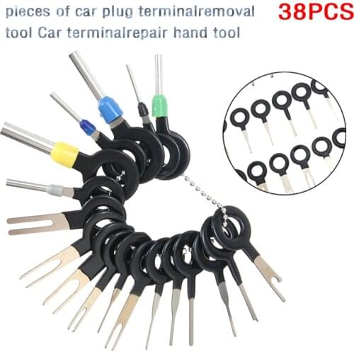 38PCS Car Terminal Removal Tool Wire Plug Connector Puller Release Pin Set Electrical Wire Crimp Extractor Kit Car Repair Tools