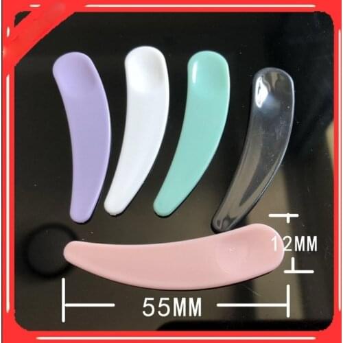 5Pcs Mini Cosmetic Spatula Disposable Curved Scoop Makeup Mask Cream Spoon Eye Cream Stick Make Up Face Beauty Tool Kits