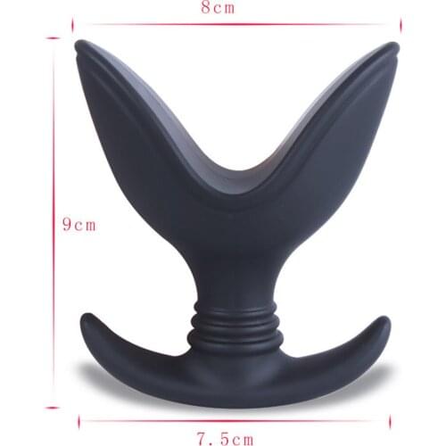 Anal sex toy butt expander plug black silicone Women Stimulator,adult sex toys