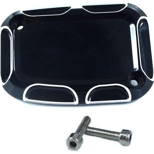 2PCS Motorcycle Front Brake Master Cylinder Cover For Harley Touring Road King Street Electra Glide Ultra V-Rod Night Rod