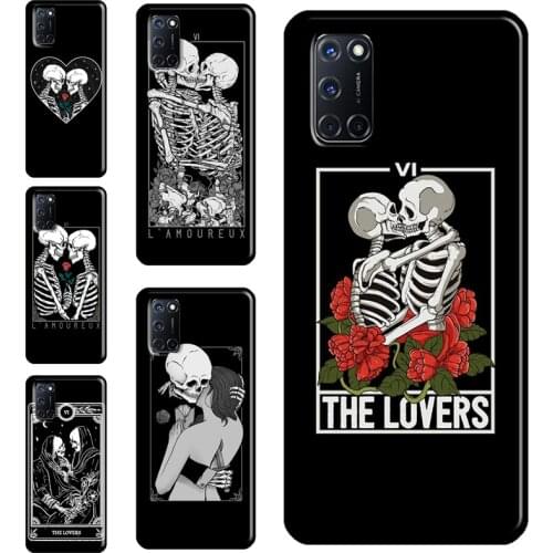 The Lovers VI Tarot Card Case For OPPO A9 A5 A53 A31 2020 A52 A72 A15 A83 A91 A93 A5S Find X3 Pro Reno 2 Z Funda