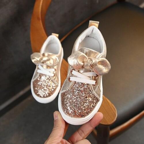 Childrens wear girls shoes childrens casual shoes baby shoes sneakers bow childrens princess shoes pink spring and autumn