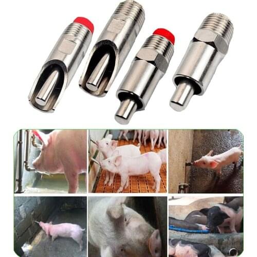 2pcs pig nipple drinker duckbilled stainless steel drinkers drinking fountain automatic sow piglet fatten pig farming equipment