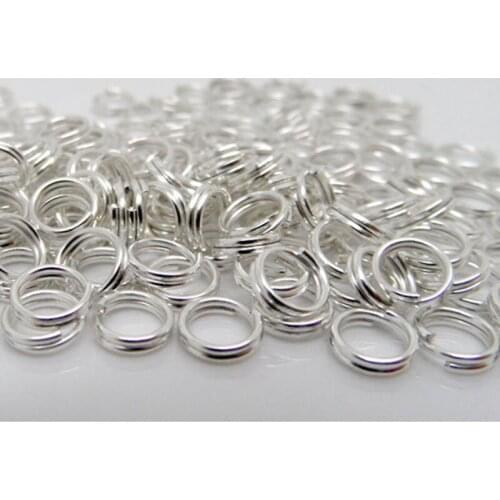 7 mm Split Double jump ring jewelry making Loop spacer clasp connectors beads craft Hook Charm alambre manualidades alfileres