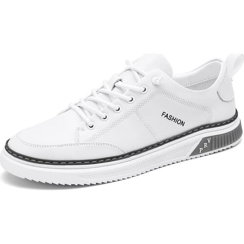 Men Designer Casual Leather Shoes Spring Autumn Breathable White Sneakers Fashion Flats Outdoor Footwear Skateboard Mens Shoes