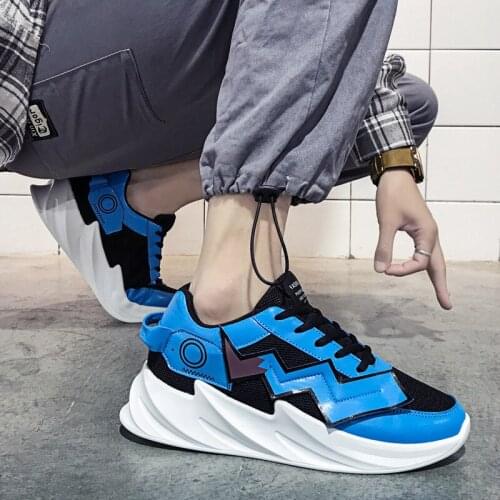 Platform running shoes Men Fashion Sneakers men Rubber tenis male Casual Chunky sneakers boys vulcanized shoes Antiskid R13-23