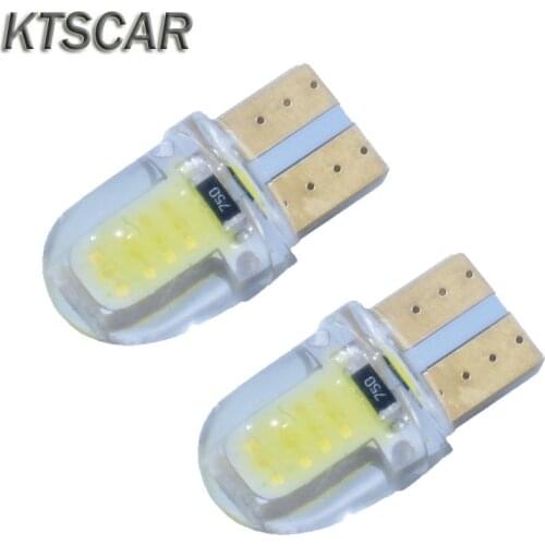 100pcs LED W5W T10 194 168 W5W COB Led Parking Bulb Auto Wedge Clearance Lamp CANBUS Silica Bright White License Light Bulb