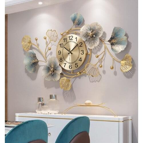 Chinese Style Wall Clock Large Modern Design Creative Art Luxury Digital Wall Clock Silent Living Room Reloj Pared Home Decor 50