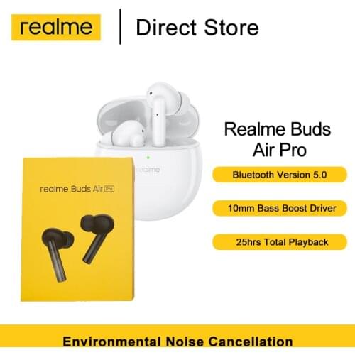 Realme Buds Air Pro TWS Earbuds Blutooth 5.0 Active Noise Cancellation Dual Mic Realme S1 Chip 25hrs Total Playback Earphone