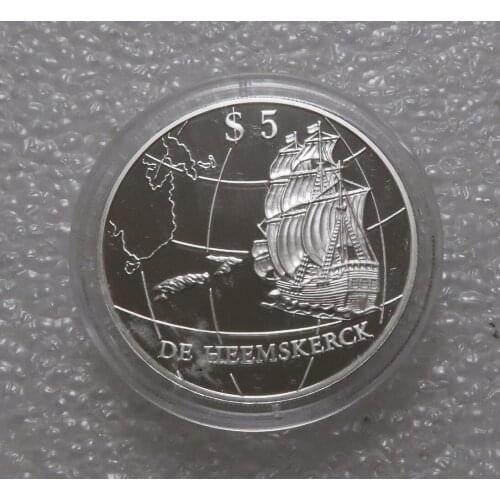 New Zealand 1996 5 Dollar Henske Great Sea Proof Silver Coin Real Rare Silver Original Coin Collection
