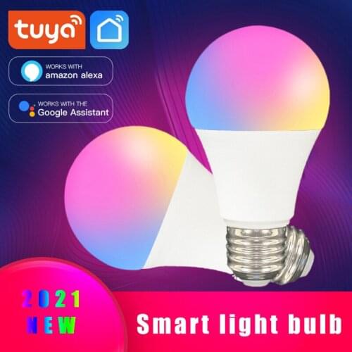 NEW Smart Bulb E27 Tuya Zigbee Dimmable Timer RGB CW Smart LED Light Bulb Lamp Wireless Voice Control Bulb For Alexa Google Home