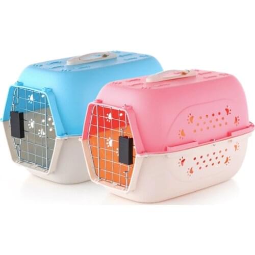 Pet Air Plane Transport Box Cat Dog Outdoor Travel Carrier Box Breathable Puppy Cage Portable Carrying Kitten Space Airline Box