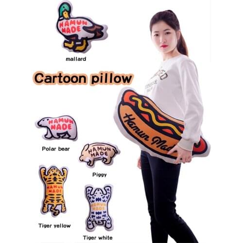 Japanese Style HUMAN MADE Pillow Cushion Tiger Polar Bear Piggy Pillow Fashion Soft Sofa Pillow Home Decoration Gifts