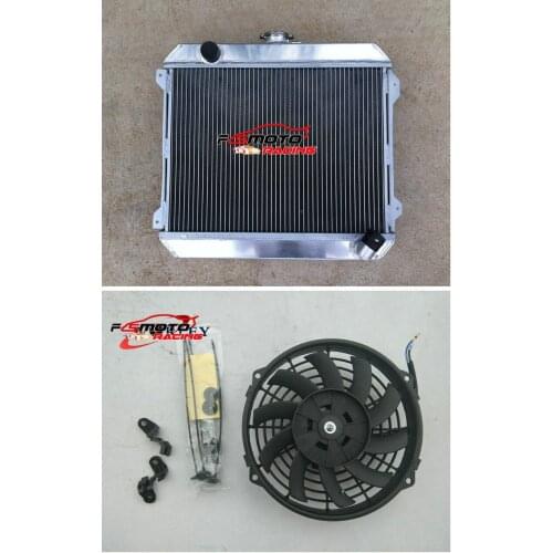 All Aluminum Radiator + FAN For Nissan Stanza Datsun 620 L20B Manual MT 1975-1979