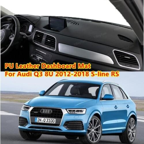 For Audi Q3 8U 2012-2018 S-line RS PU Leather Anti-Slip Mat Sunshade Dashmat Protect Carpet Dashboard Cover Pad Accessories