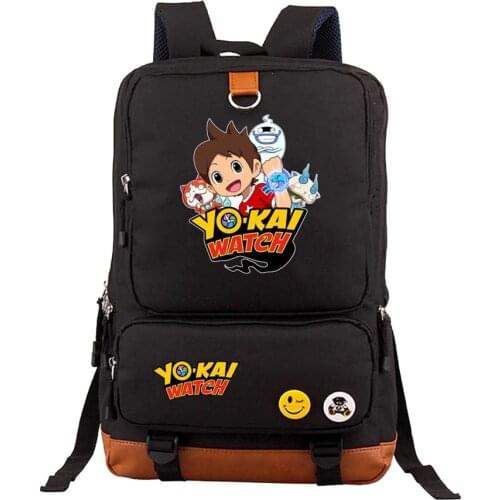 Anime Yokai Watch YO-KAI Jibanyan Backpack Student School Shoulder Bag Men womens travel canvas Package Laptop Rucksack