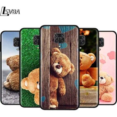 Cute animal Bear for Xiaomi Redmi Note 9 9T 9S 9Pro Max 8T 8Pro 8 7 6 5 Pro 5A 4X 4 Silicone Black Phone Case