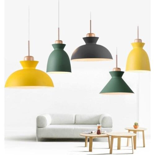 Nordic pendant lamp wood dining table lamp led restaurant light creative bar kid /children classroom lamp Modern Lighting CL0107
