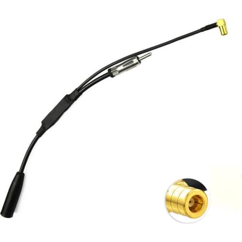 Superbat DAB DAB+ Antenna FM/AM to DAB Car Radio Aerial Converter/Splitter SMB Plug Right Angle Connector for Highway Sony Radio