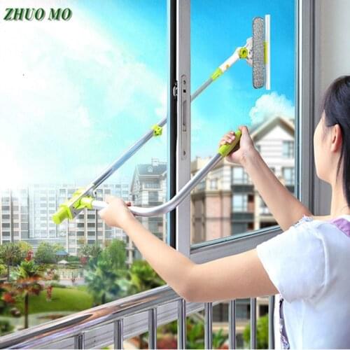 Hot Upgraded Telescopic High-rise Window Cleaning Glass Cleaner Brush For Washing Window Dust Brush Household cleaning tools