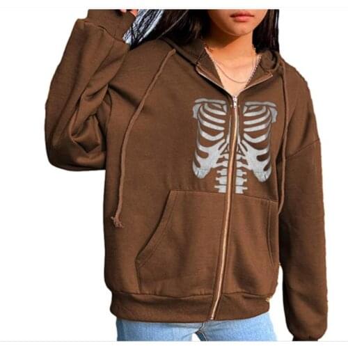 Womens Sweatshirt Butterfly Graphic Plus Size Womens Hoodie Zip Up Long Sleeve Jacket Coat Fashion E-Girl Streetwear Y2k