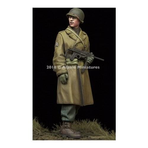 1/35 resin figure soldier model World War II American infantry officer GK white model hand military scene 199