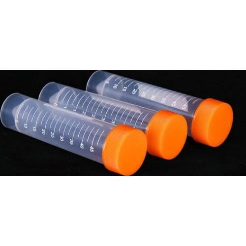 100Pcs 50ml Flat Bottom Centrifuge Tubes with Screw Caps