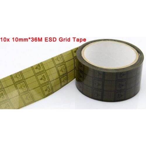 10x 10mm*36M ESD Antistatic Grid Tape for PC Phone PCB Board Electric Components Packing, Sealing