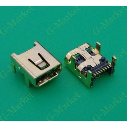 2pcs Mini USB 8 Pin Welding Female jack 8P Gold Plated Connector DIY DIP Plug for Digital Camera