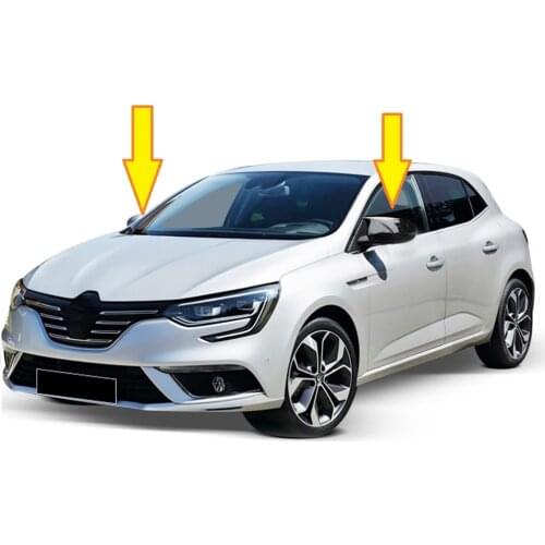 Bat Rear Mirror Cover For Megane 4 Bright Piano Black Case Protector Cap Car Auto Modify External Tuning Accessories 2 Pcs