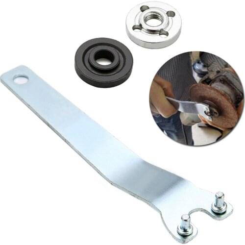3pcs M10Angle Grinder Flange Spanner Metal Lock Nut Thread Replace For Angle Grinder Inner Outer Flange Nut Set Tool And Wrench