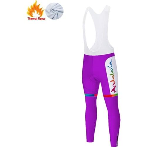 Andalucia Winter Thermal Fleece Fahrradhose Herren Homme Largo Culotte Calzas Invierno 자전거 Pantalon Ciclismo Hombre Pantalones