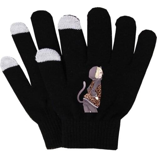 YURI!!! on ICE Gloves Unisex Finger Cotton Warm Gloves Non-slip Touch Screen Gloves finger gloves