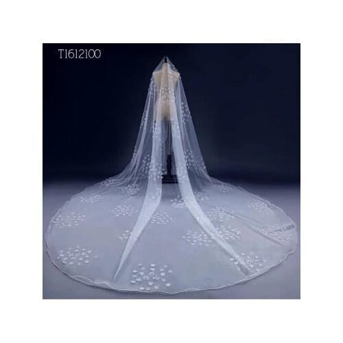 Free Shipping Real Photos 3*3M White/Ivory Wedding Veil long Bridal Veil Head Veil Wedding Accessories Hot Sell EE2100