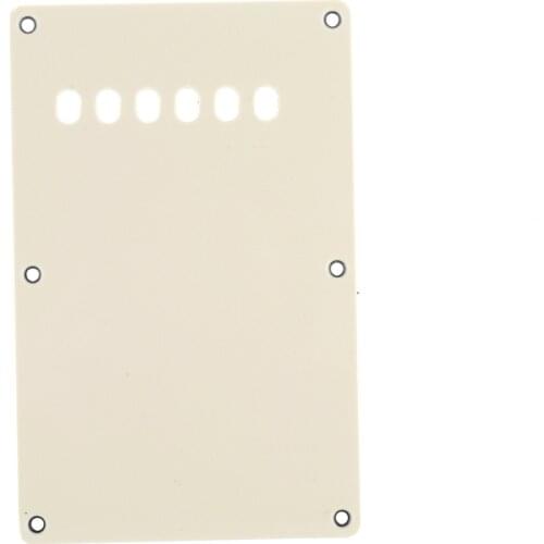 Musiclily 6 Hole Guitar Back Plate for China Made Squier, 3Ply Cream