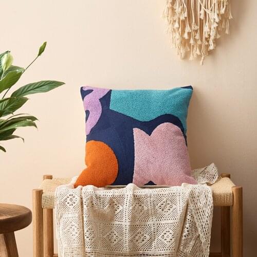 DUNXDECO Cushion Cover Decorative Pillow Case Modern Abstract Artistic Morocco Geometric Embroidery Sofa Chair Bedding Coussin