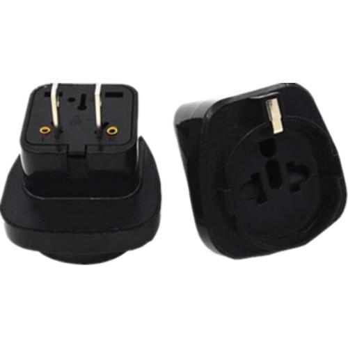 Black 2 pin American socket adaptor Embedded Swiss Italy round foot use in USA american flat plug adapter converter plug