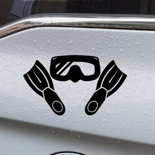 Go Diving Automobile Reflective Waterproof Car Stickers Vinyl Decals for Rear Windshield Car Body Motorbike Boat Yacht