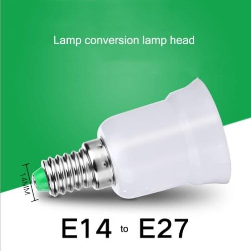 LED Lamp Holder E14 to E27 Screw Port Conversion Lamp Holder Lamp Holder Fireproof Plastic Light Bulb Adapter Accessories