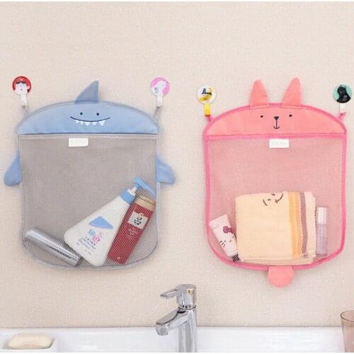 Baby Bathroom Mesh Bag Child Bath Toy Bag Net Cartoon Animal Shape Waterproof Cloth Toy Baskets 40.5*35cm