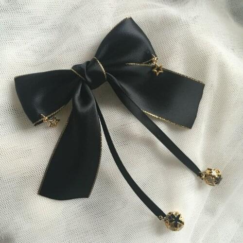 DIY Hair Accessories Lolita Lolita Handmade Bow Headdress Side Clip Bell Star Headband BOWTIE