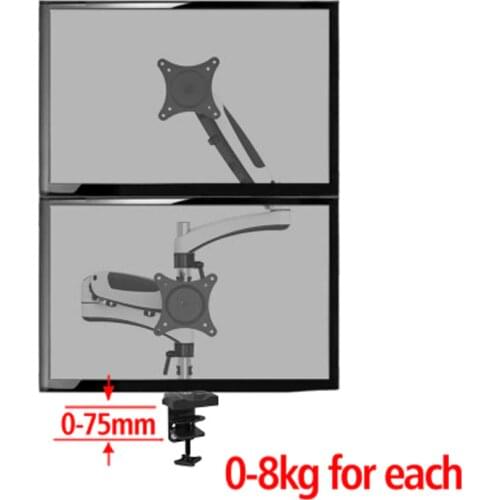DL-112CD Height Adjustable LCD Monitor Holder Aluminum Alloy Rotation Desktop Display TV Long Arm VESA Stand Max Support 27 inch