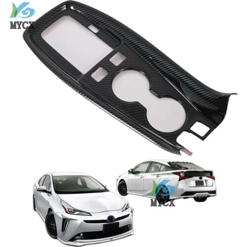 For Toyota Prius 2019 2020 LHD Cental Overall Gear Shift Box Water Holder Panel Cover Trim Interior Accessories ABS