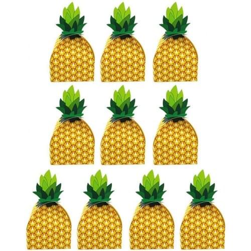Hot 10Pcs Candy Pineapple Paper Box Gift Bag Holiday Wedding Party Beach Table Decor